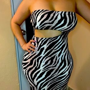 Exotic dress animal print, size S
